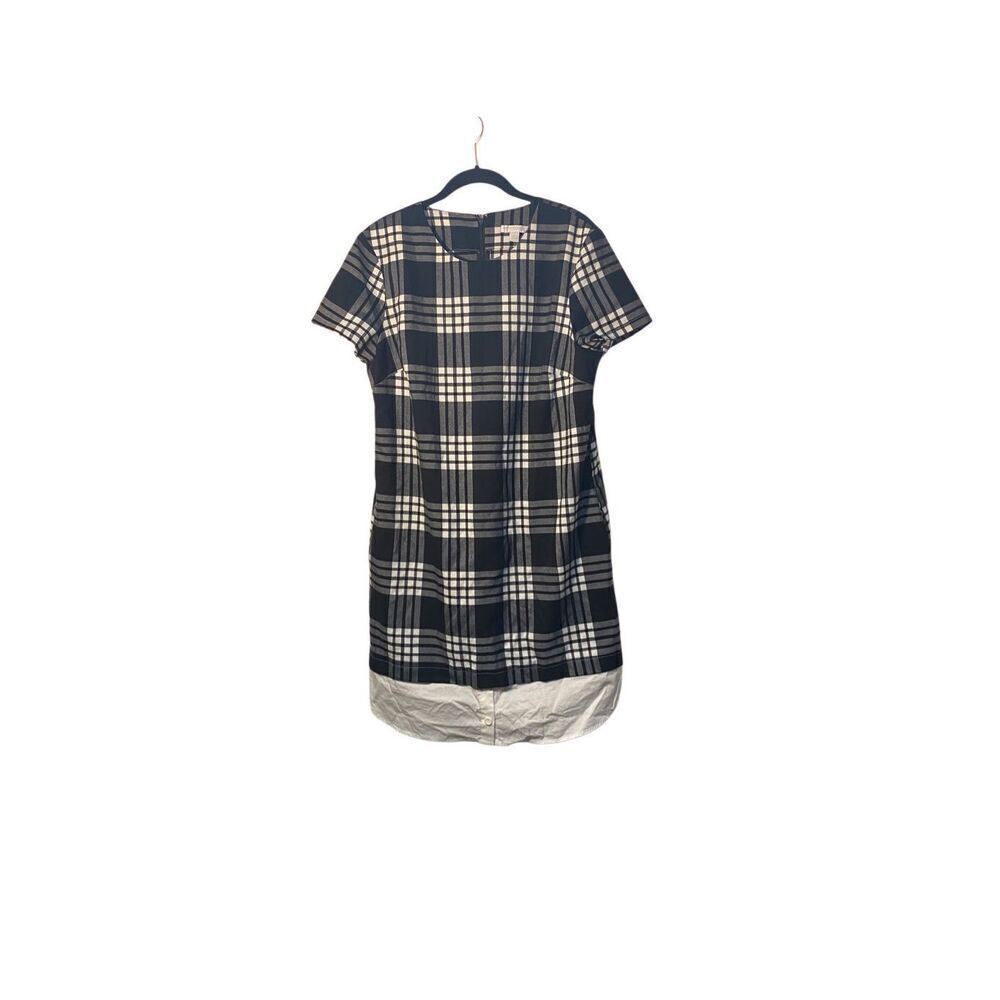 New York & Company women’s black and white plaid shirt, dress size large